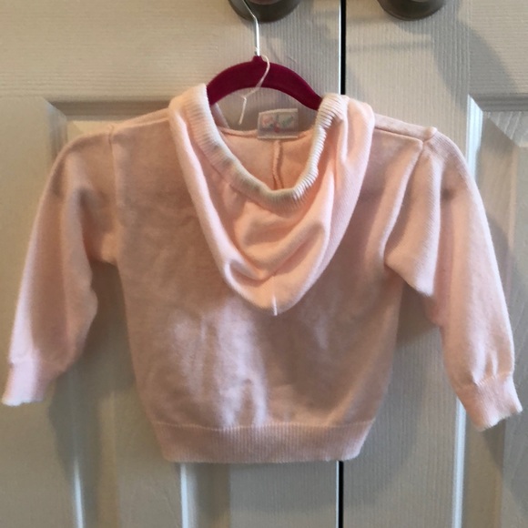 Pink light sweater with hood - Picture 2 of 2